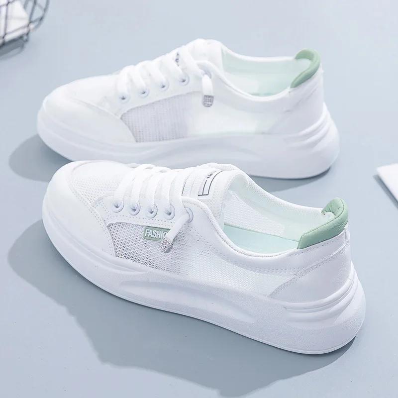 White Tennis Athletic Woman Running Shoes Female Casual Sneaker Sports Comfortable Trend Loafers Skateboard Summer Leather