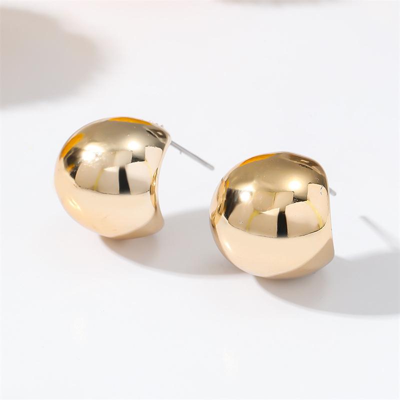 

Retro Style Golden Color Spherical Shape Earrings For Women Fashion Party Zircon Gift Accessories