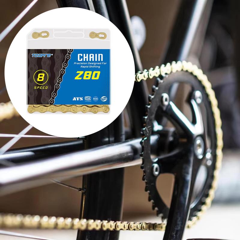 6-7-8S-Z80 116L Catena Bici Oro Bici da Strada Montagna Catena Oro Con Maglia Rapida Catena Resistente Professionale Antiruggine