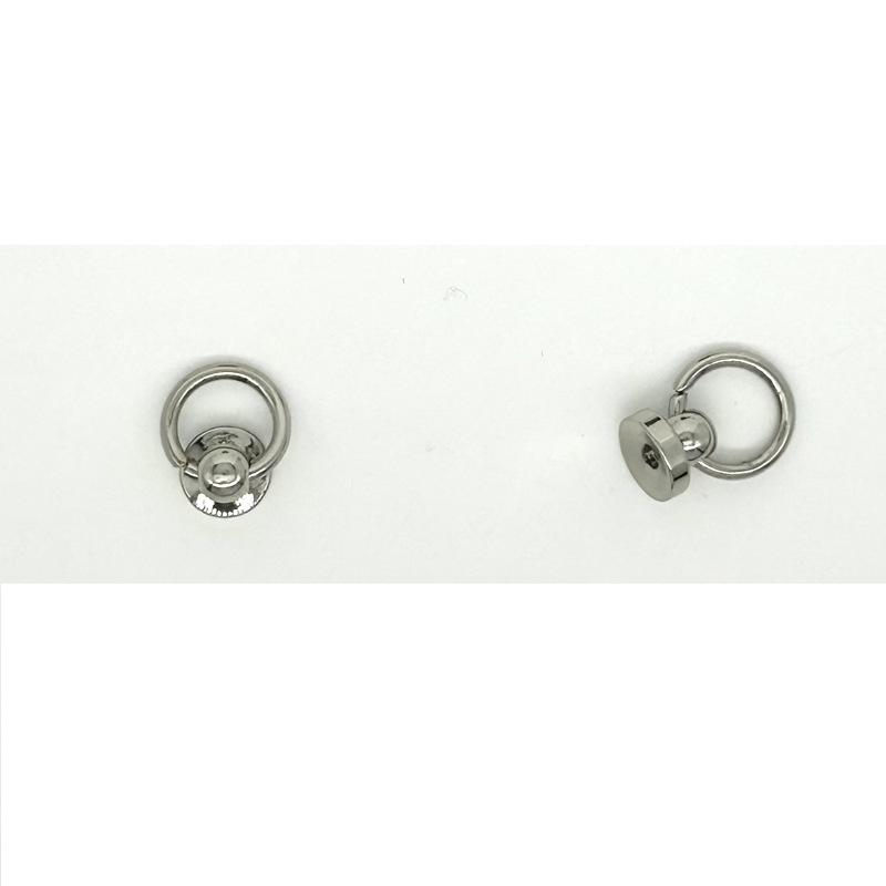 Zinc Alloy Ear Buckle Monk Head Ring with Nipple Stud for Phone Cases