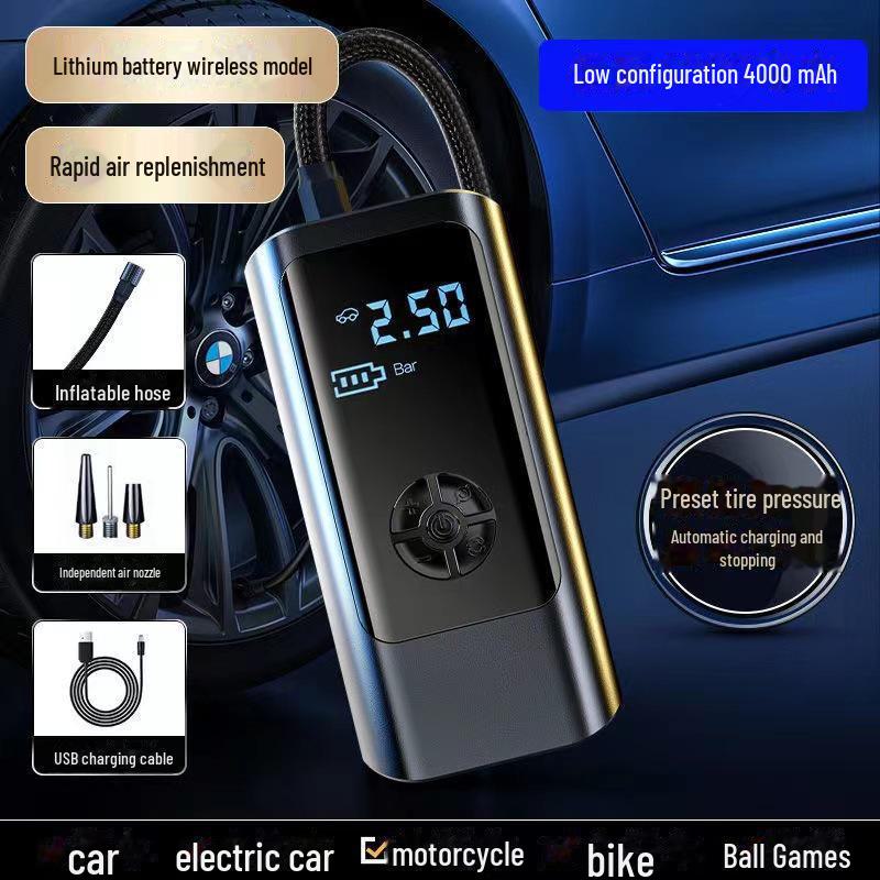 Compact Wireless Portable Car Tire Inflator