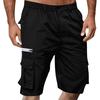 Men's Summer Multi-Pocket Cargo Shorts Casual Summer Hiking Shorts Elastic Waist Shorts