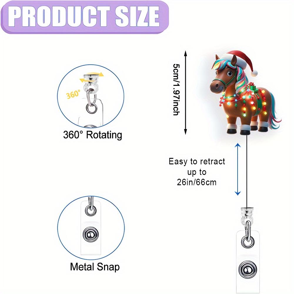 Fashionable Horse Badge Clip with Heart Anatomy Design. Durable Acrylic for Nurses and Doctors.