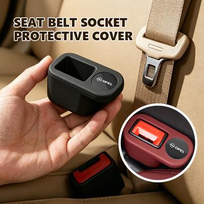 BBGL9 Car Seat Belt Buckle Safety Belt Base TPE Socket Protection Cover For Astra G H J K F Corsa D Zafira B Insignia Mokka Regal