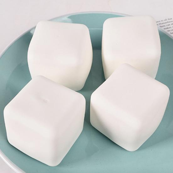Slow-Rising Tofu Squeeze Toy Soft Moldable Fidget for Stress Relief Realistic Food-Shaped Decompression Gadget for Kids Adults