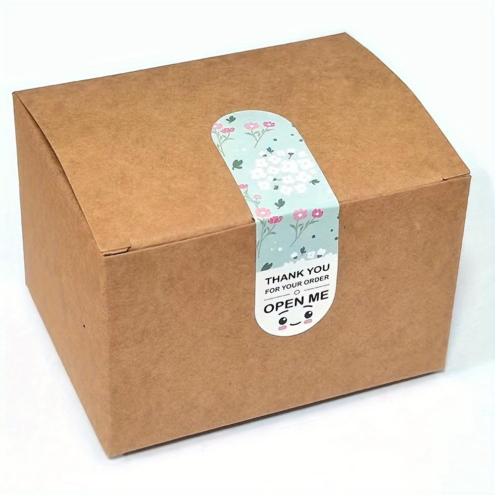 Pro Packung Blumendruck Danke für Ihre Bestellung Aufkleber Verpackungsversiegelungs-Etiketten Kleinunternehmer Geschenkdekorationsaufkleber