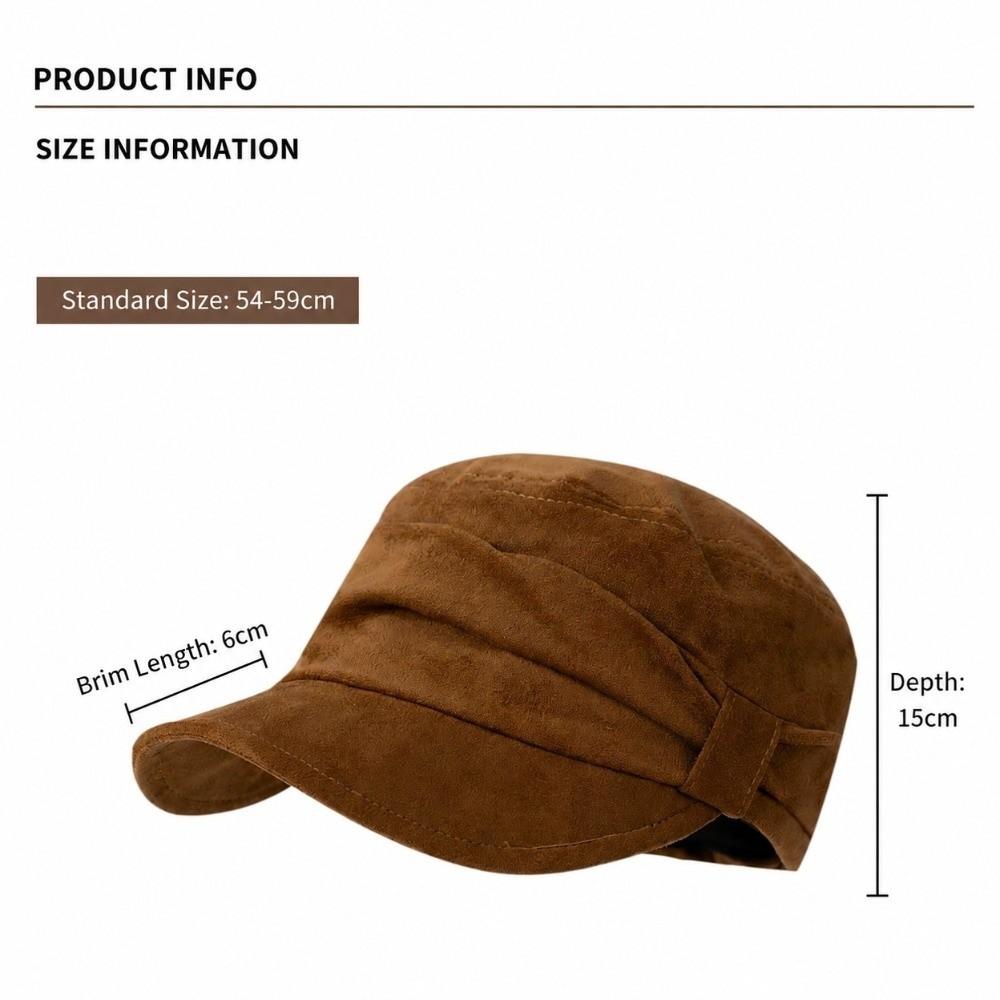 Warm Ruched Equestrian Hat Adjustable Inner Band Japanese Minimalist Hat Fall Winter Wear