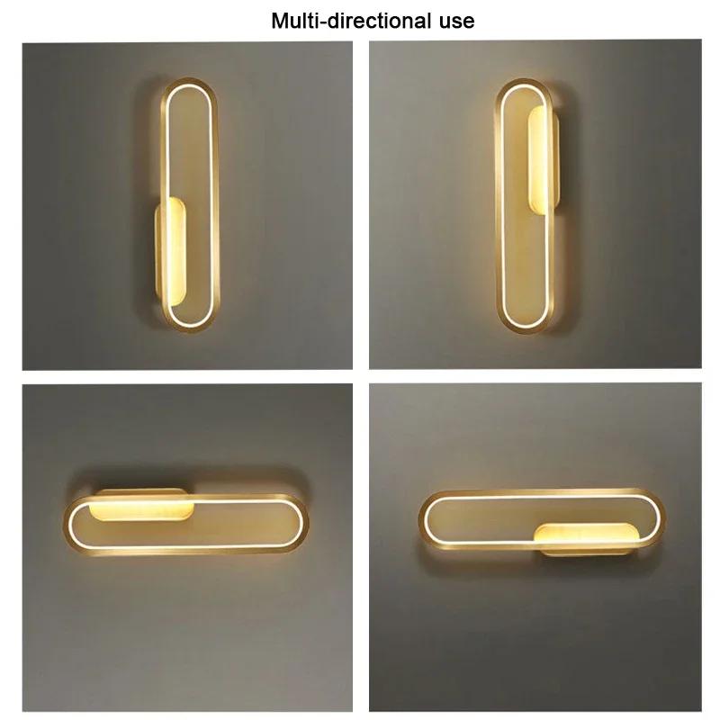 LED Wall Lamp Minimalist Luster Iron Art 85-265v for Bedroom Living Room Light Home Decoration Bedside Nordic Wall Sconce Lamps