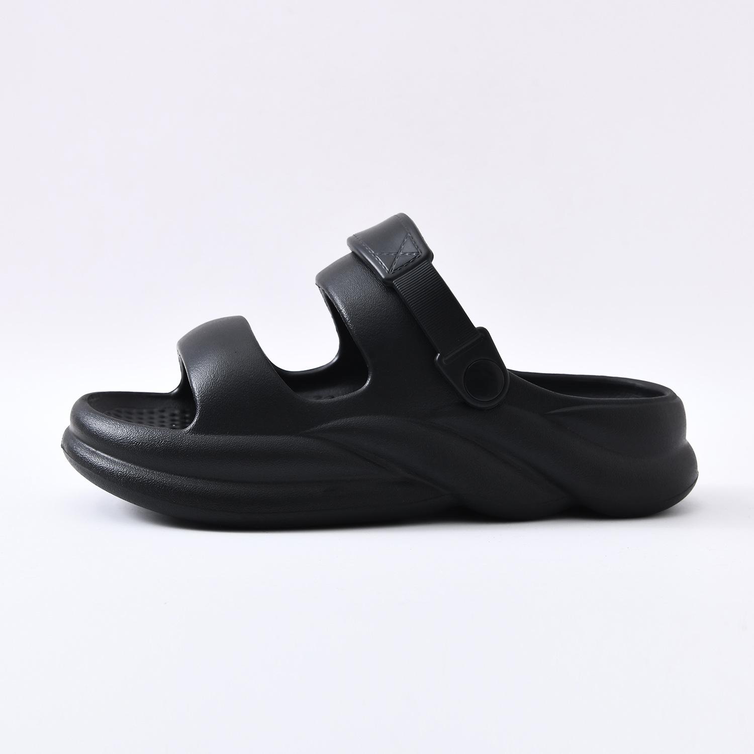 

Men s slippers outdoor sports beach shoes non-slip waterproof deodorant platform sandals men s soft-soled summer cool slippers 36-37 чорний
