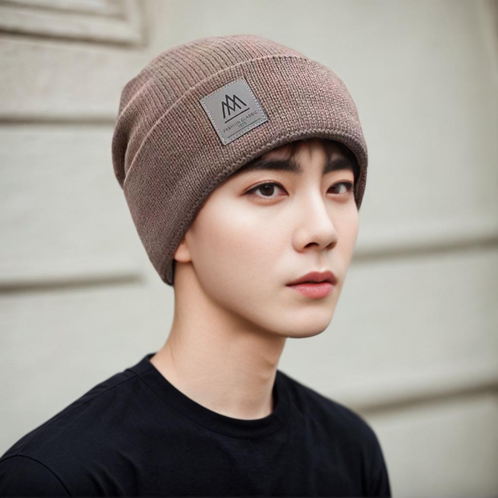 Men's Winter Warm Knit Hat with Ear Protection for Middle-aged and Elderly