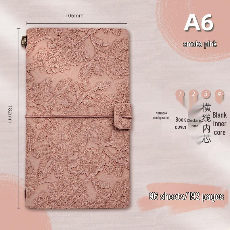 A6 Retro Stamped High-Value Diary and Small Notebook