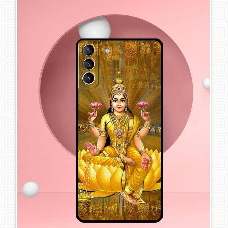 Lakshmi Hindu Goddess Cover For Samsung Galaxy S23 S24 Ultra S8 S9 S10 S22 Plus Note 10 20 Ultra S20 S21 FE Case