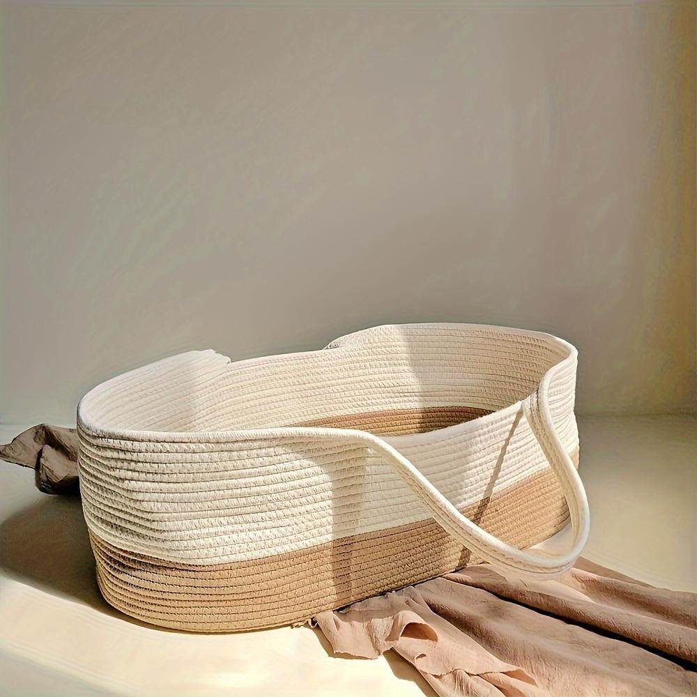 Foldable Reusable Large Capacity Parent Bag - Striped Multicolor Storage Basket Essentials Picnics Photography Props