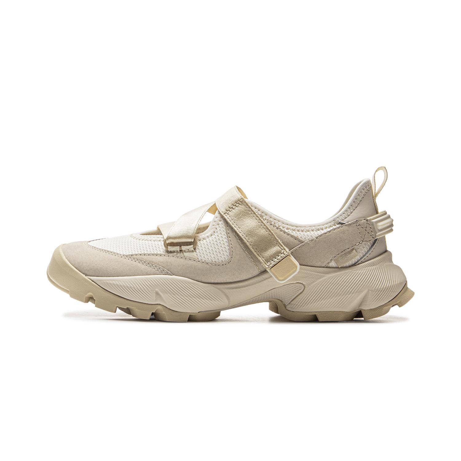 Li-Ning Mulan Mary Jane Women Low Top Casual Shoes Beige Brown AZGV008-2 37