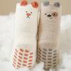 Babysocken Rutschfest Indoor Boden Rutschfest Nahtlose Zehe Cartoon Muster Säuglingssocken für Neugeborene Warme Winter Haussocken Weich Bequem