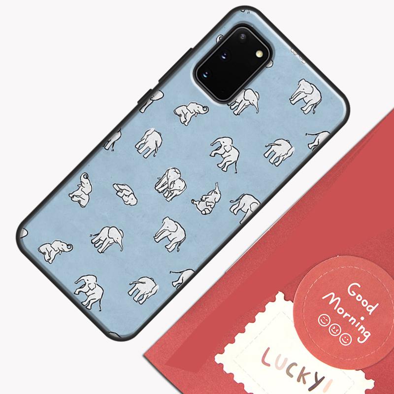 Cute Baby Elephant Phone Case For Samsung Galaxy S25 S26 Ultra S20 S21 S22 S23 S24 Plus S9 S10 S25 FE Cover Shell