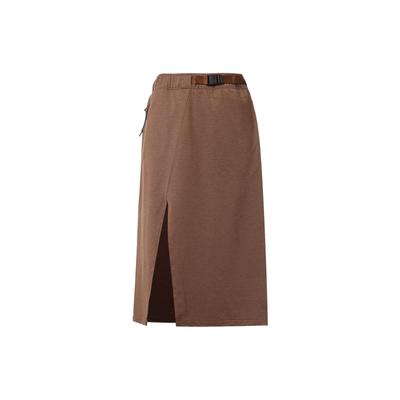 Solid Color High Waist Midi A-Line Skirt Women Skirts Brown DM6169-215