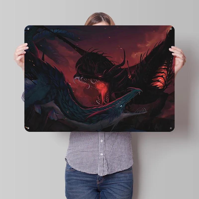 Cataclysm D Printed Texture Poster Personalized Wall Art Retro Metal Tin Signs for Home Decor Room Accessories House Wand Deko