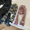 Knit Scarf for Women Long Skinny Belt Necktie Neck Scarf Girls Photo Props Long Neckerchief Skinny Scarf Necktie