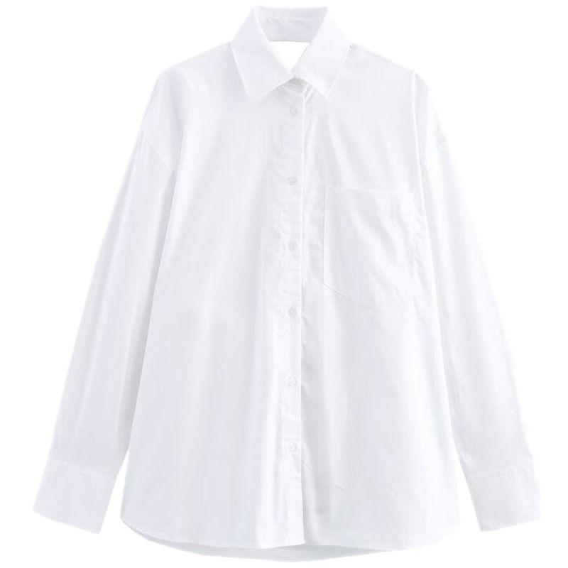 Fashion Style 2024 Autumn New Women's Clothing Stylish Bowknot Decoration Loose Long Sleeves Shirt 8441002