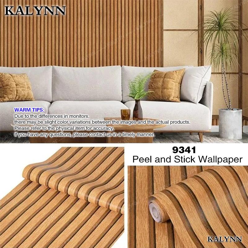 Peel and Stick Wallpaper Wood Plank Faux Wood Contact Paper Removable Self-Adhesive Vintage Wall Covering Prepasted Decorative S