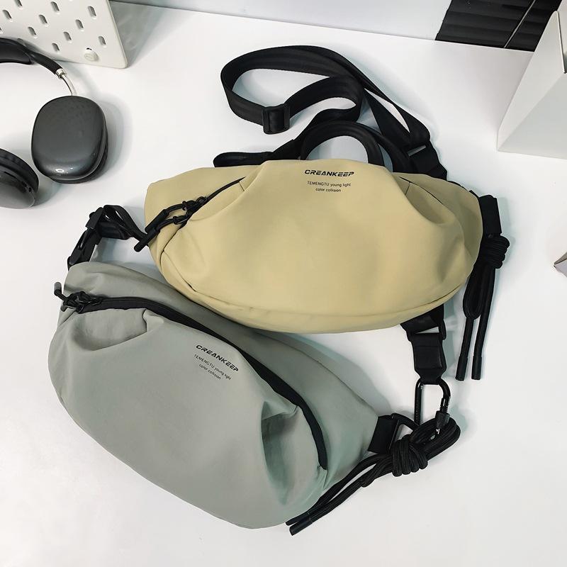 Tide Brand Japanese Chest Bag Female Ins Simple Shoulder Bag Small Bag Light and Versatile Riding Purse Student Crossbody Bag