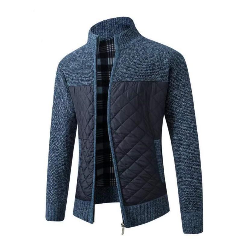 Men Autumn and Winter Knitted Cardigan Jacket Youth Slim Plus Fit Sweater