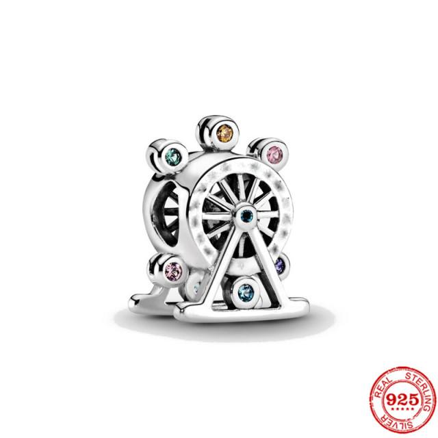 Fit Original  Bracelet Silver 925 French Fries  Chocolate Ice Cream Candy Charm Bead  DIY Jewelry for Women
