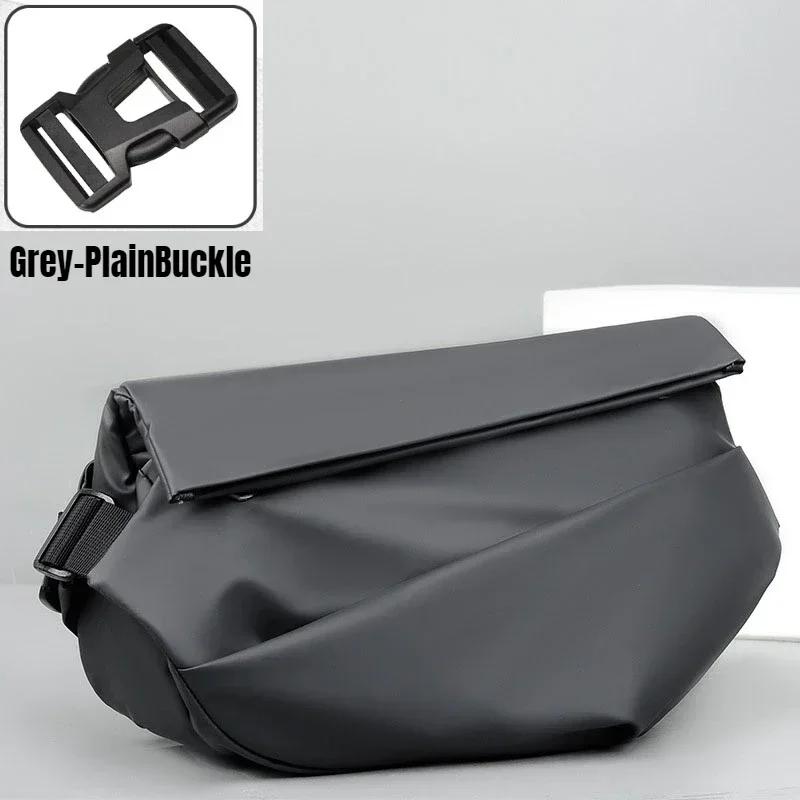 Premium Waterproof Magnetic Buckle Crossbody Bag Personality Fashion Men Messenger Bag Black Minimalist Shoulder Bags Men Bag
