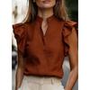 GMXIA Women's Fashion Stand-up Collar Sleeveless Casual Blouses & Shirts