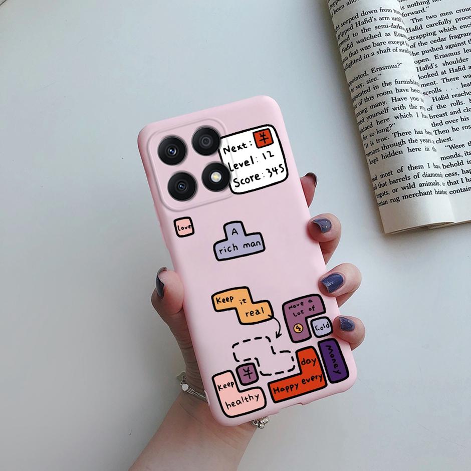 Fundas For Honor X8A 2023 Case Soft Silicone Cute Heart Back Cover Phone Cases for Huawei Honor X8a Case HonorX8A Coque Bumper