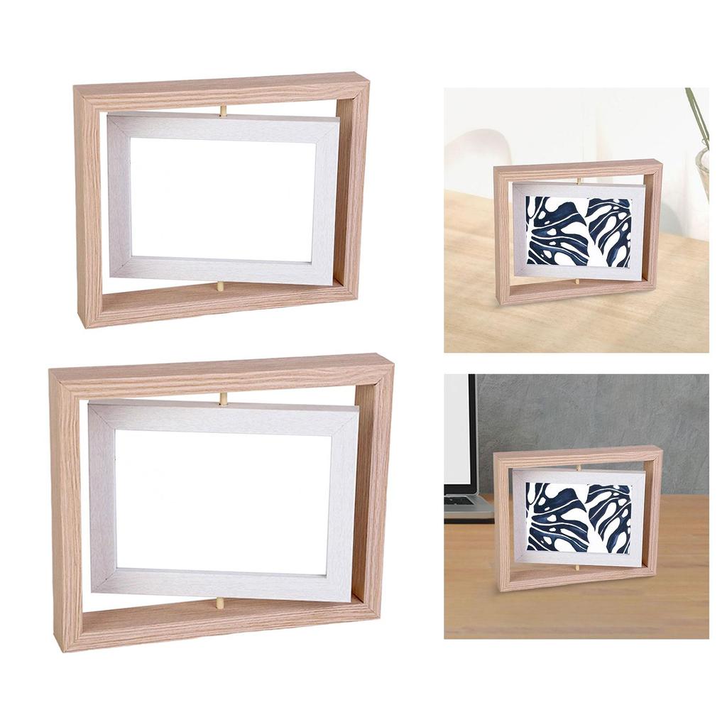 Rotating Picture Frame Transparent Decorative DIY Tabletop Display for Tabletop Weddings Baby Birthdays Valentines Daughter