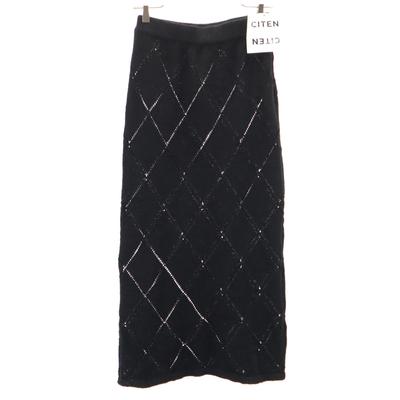 Unused CITEN Knit Long Skirt FREE Black United Arrows Women Used