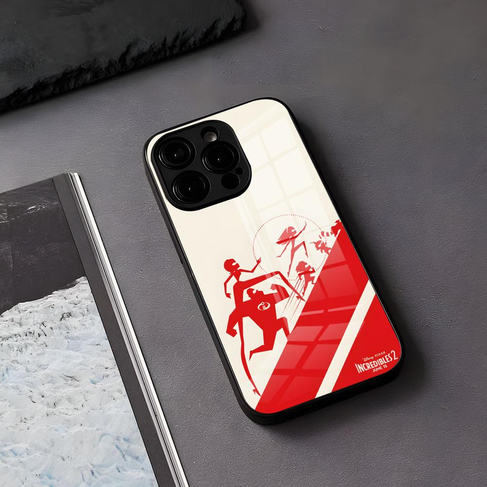 Anime Movie In-Incredibles Phone Case For IPhone 17 Air 16 E Pro Max 15 14 13 Mini 12 Pro 11 Max Plus Black Glass Cover