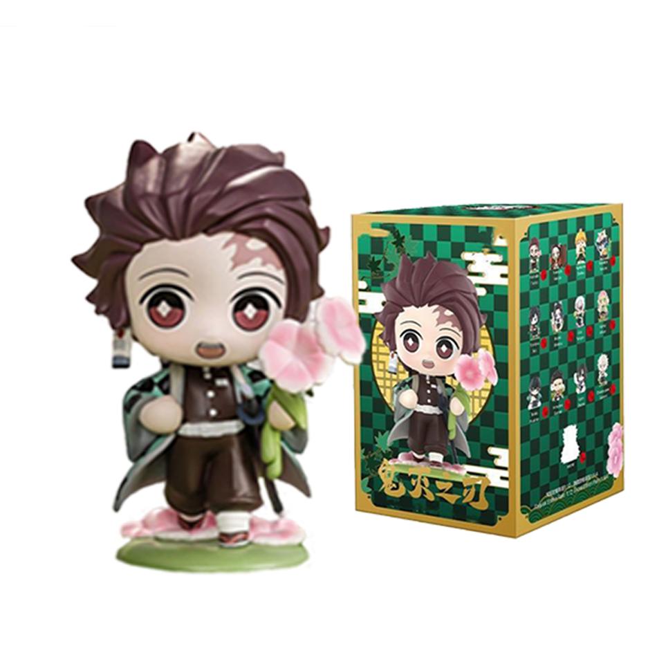 Demon Slayer Tanjiro Kamado Nezuko Anime Cartoon Figure Blind Box Creative Personalized Statue Model Ornament Surprise Gift Box