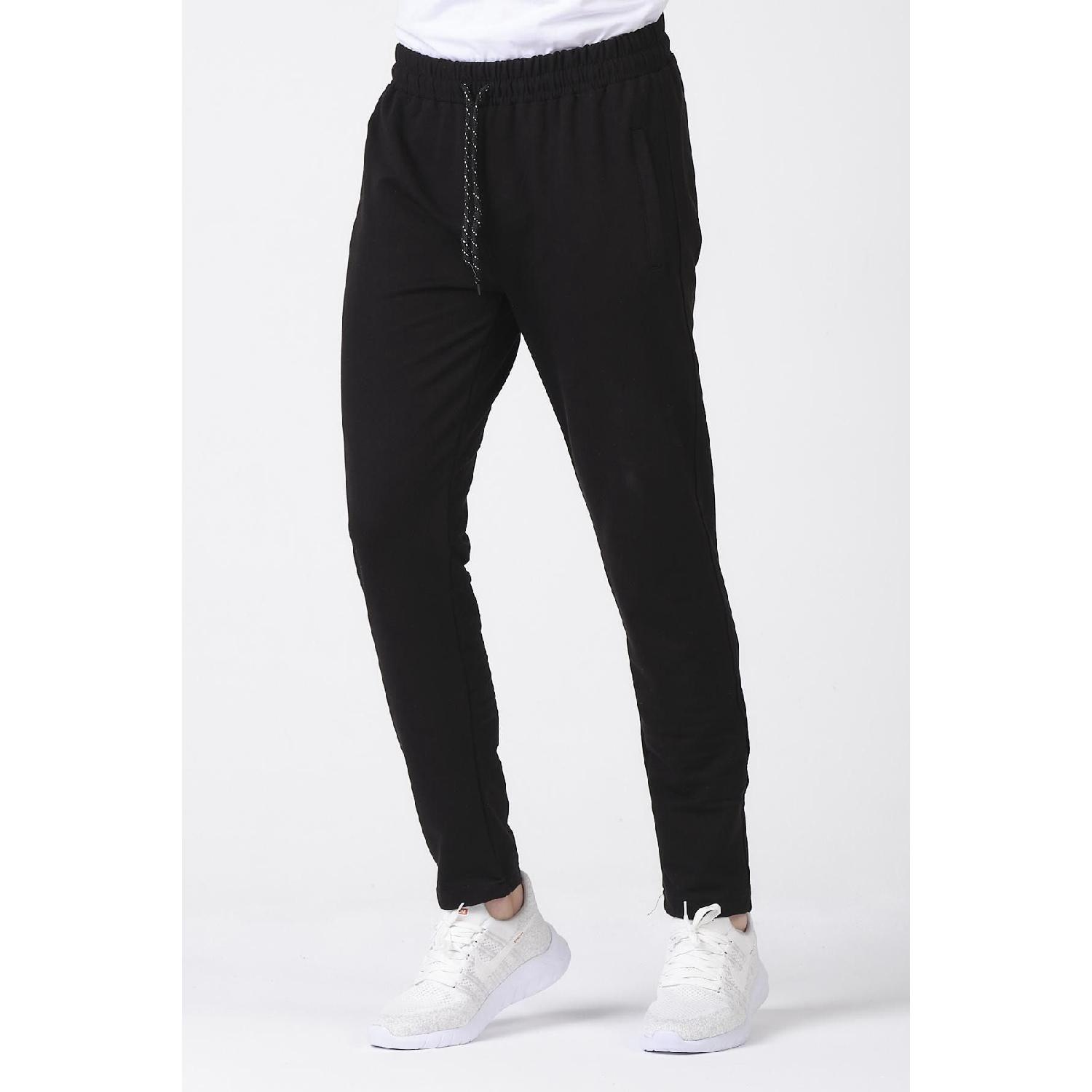 

Мужские черные прямые спортивные штаны S чёрный