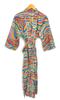 Cotton Robes Long Kimono Sleepwear Indian Hand Printed Night Wear Maxi Bathrobe