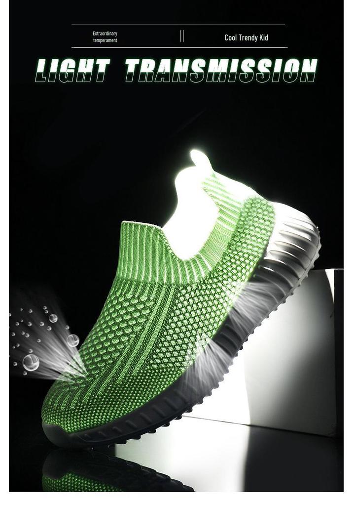 Boys' Breathable Mesh Slip-On Running Shoes - Spring/Autumn 2024