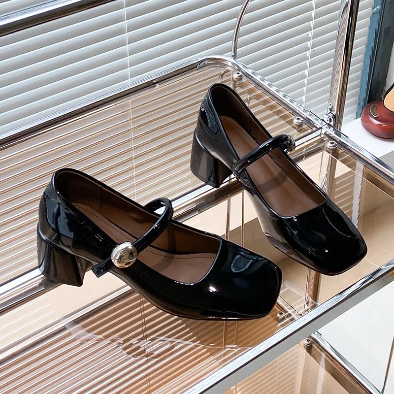 

Модные женские туфли-лодочки Весна Осень Модная качественная женская обувь Низкий каблук Квадратный носок Удобные сексуальные каблуки Женская обувь Zapatos De Mujer 40 чёрный
