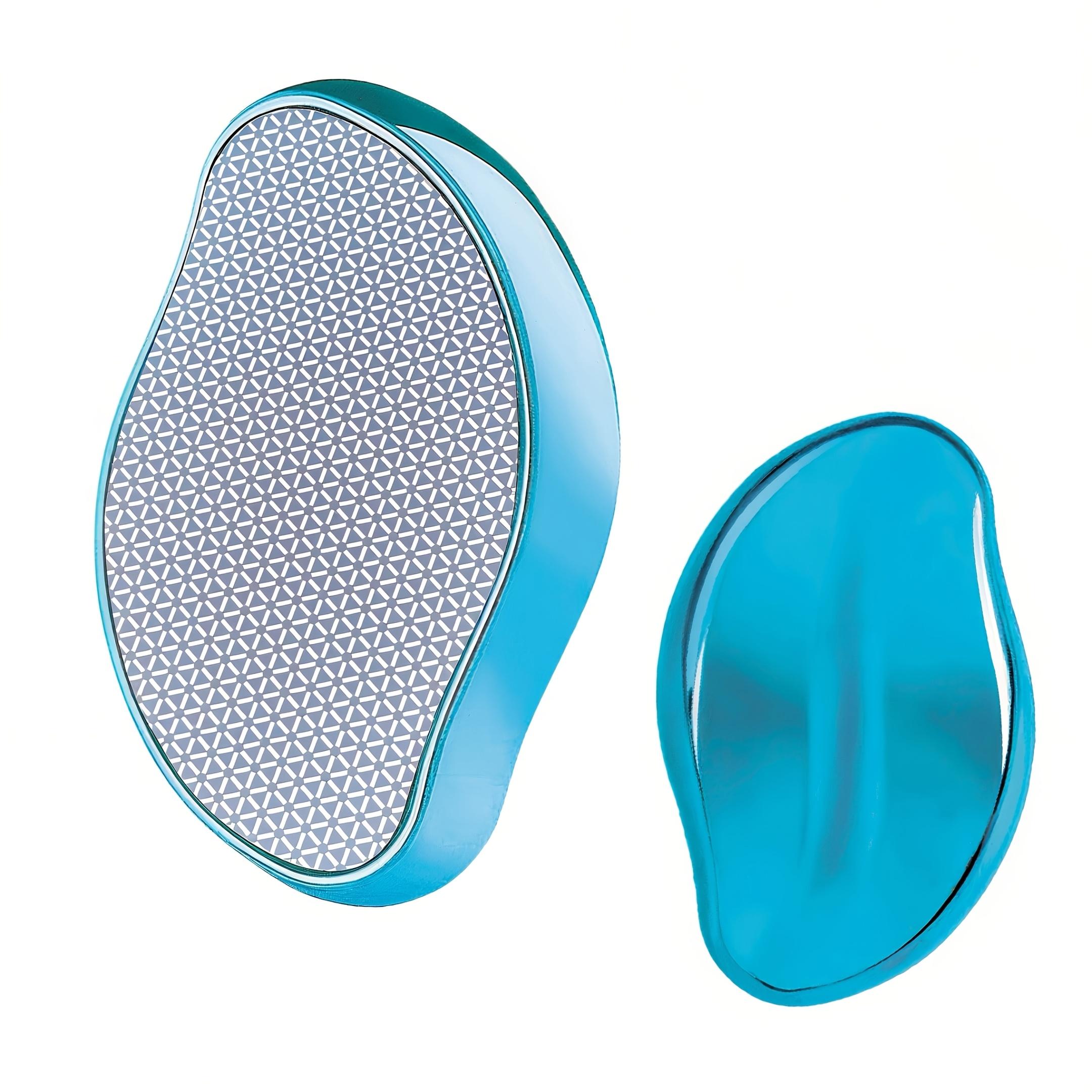 

1 шт. Кристаллический инструмент для удаления волос для мужчин и женщин - Безболезненный отшелушивающий прибор, Многоразовый синий