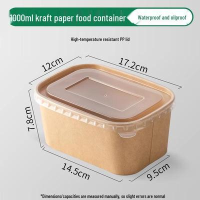 Boîtes à déjeuner jetables à emporter en papier kraft