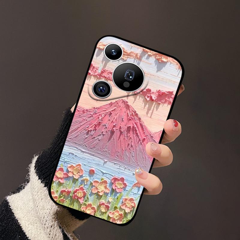 Für Huawei Pura 70 Hülle Schwarz Matt Niedlich Weich Silikon TPU Hüllen für Pura70 Pro Pura 70 Pro+ Plus Ultra Abdeckung Schutz Fundas