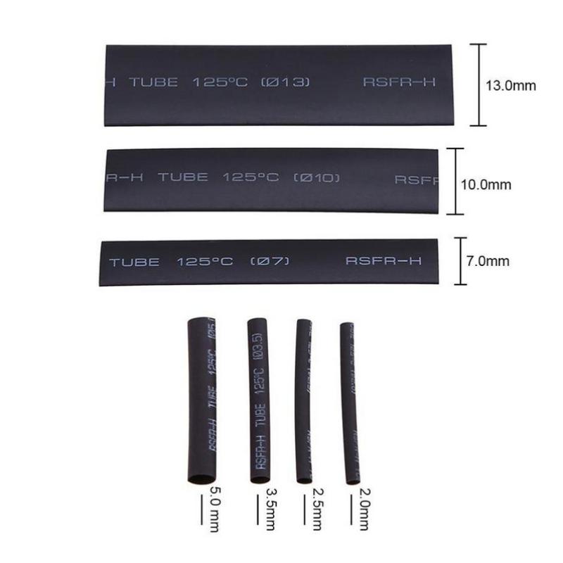 Heat Shrink Tube Insulating Sleeving Tube Tube Assortment Kit Electrical Connection Electrical Wire Wrap Cable Shrinkage 2:1