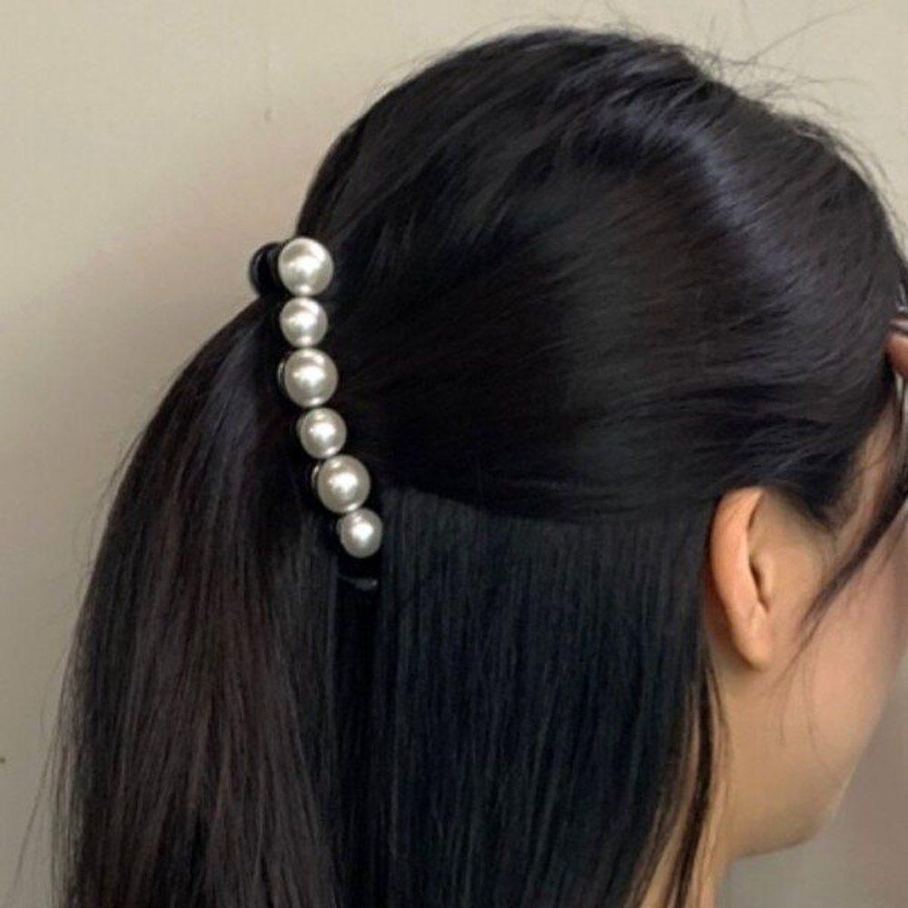 

Mno updo half-up pearl banana pin black