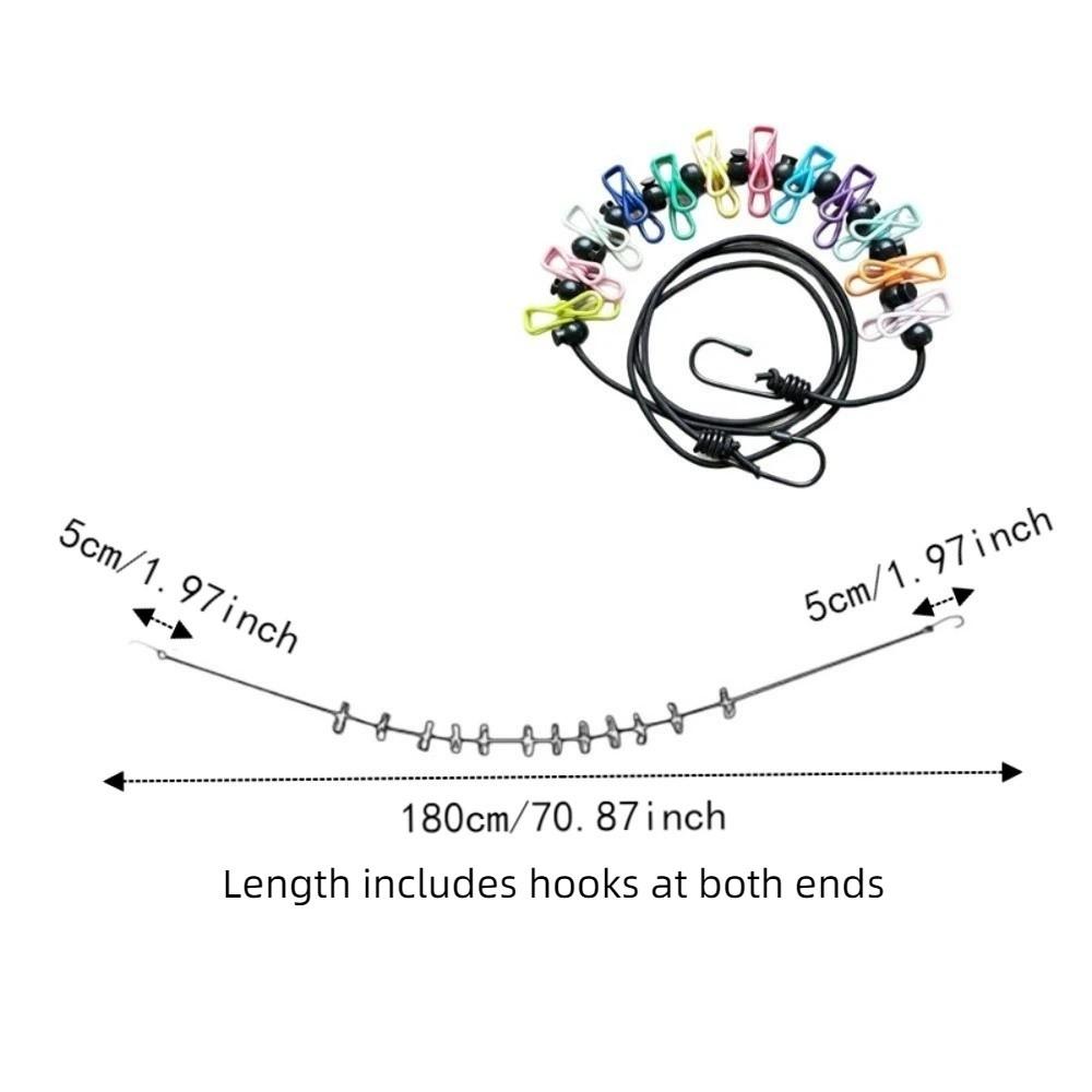 Non-slip Stretch Clothesline Elastic Stretch Clothes Drying Rope Travel