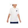 Nike Sportswear Polo T-Shirt Fashion Comfortable Soft Casual Short Sleeve Kids Tops White Obsidian 826437-100