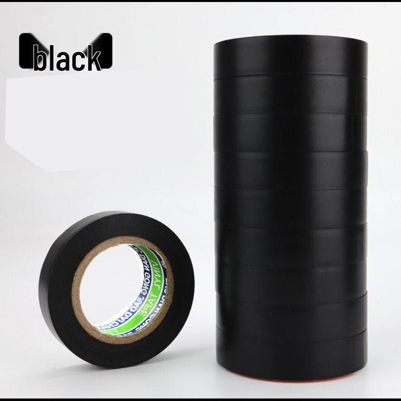 Wodoodporna, trudnopalna taśma PVC dla elektryków o wysokiej lepkości - Bardzo cienka, duża rolka, czarna