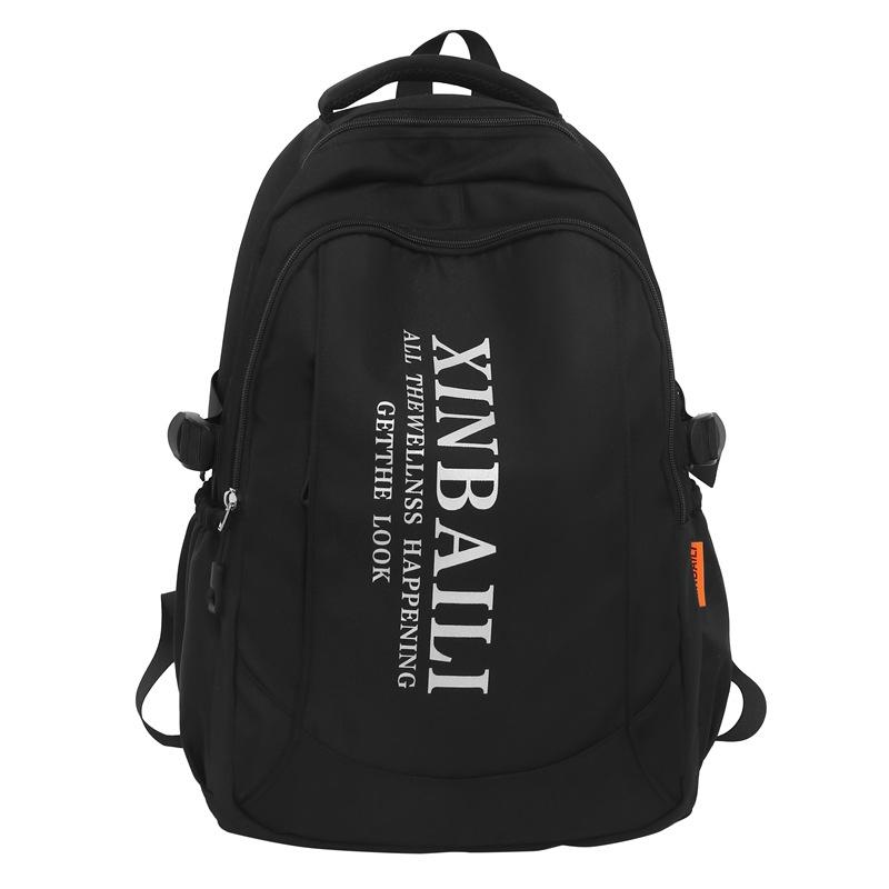 

New high school students large-capacity schoolbag, primary school students, junior high school students simple and lightweight versatile backpack чорний