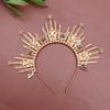 Unique Gothic Style Crown Hairband Luxurious Gothic Crown Hairpiece with Butterfly Embellishment For Special Event