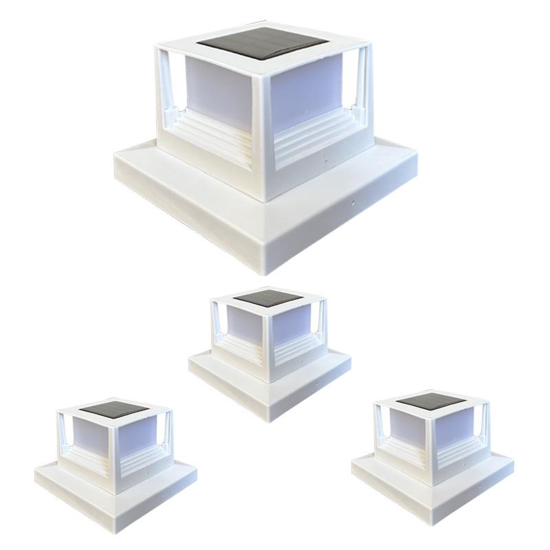 Solar Outdoor Post Cap Light for 4-6 Inch Posts - Garden, Courtyard, Landscape, and Front Door Lighting